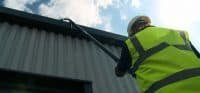 commercial gutter cleaning in action
